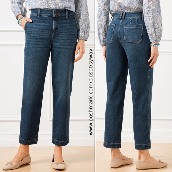 Talbots Straight Ankle Jeans - Darien Wash - Picture 1 of 10
